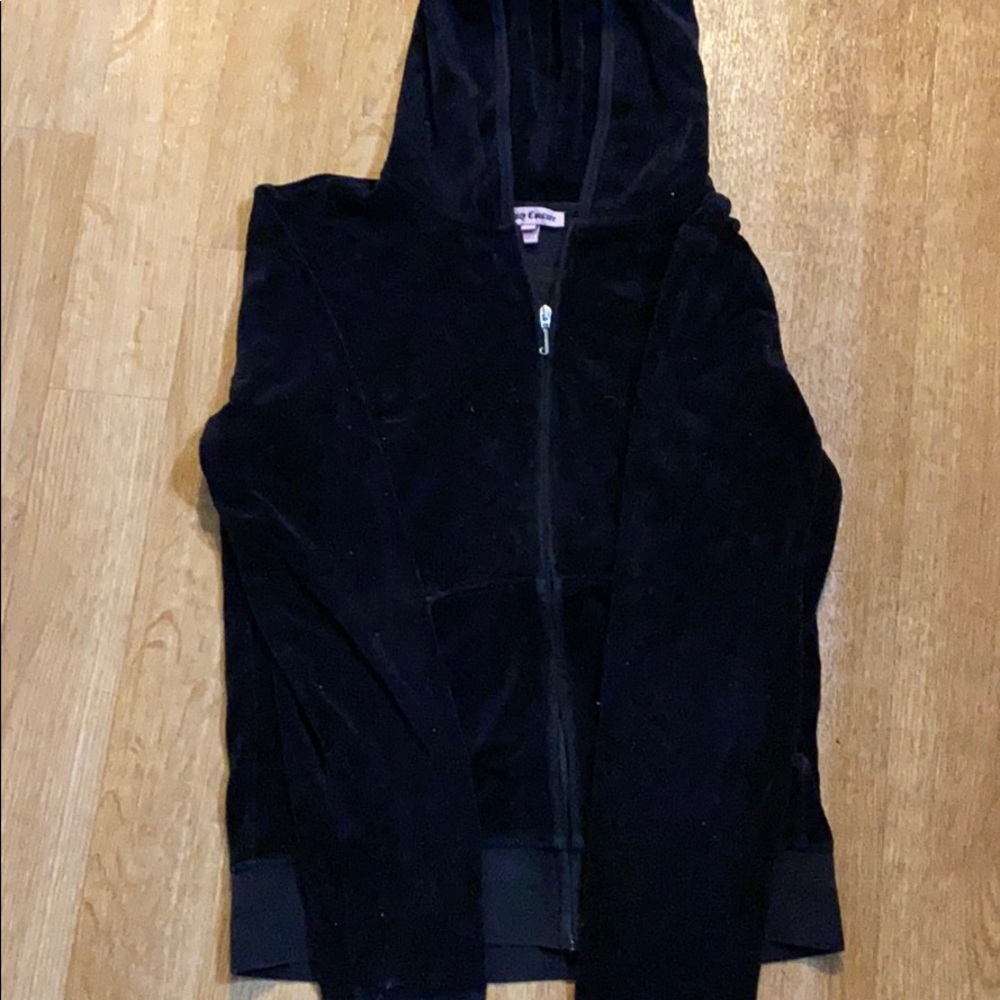 Juicy Couture Velvet Zip Up Sweatshirt